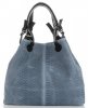 Kožené kabelka shopper bag Vittoria Gotti indigo V2L